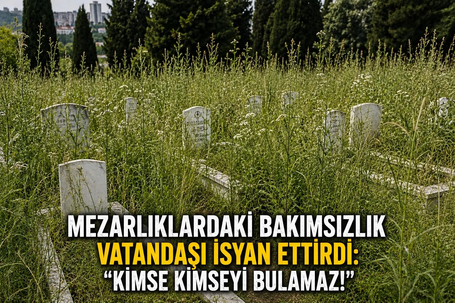 MEZARLIKLARDAKİ BAKIMSIZLIK VATANDAŞI İSYAN ETTİRDİ: "KİMSE KİMSEYİ BULAMAZ!"