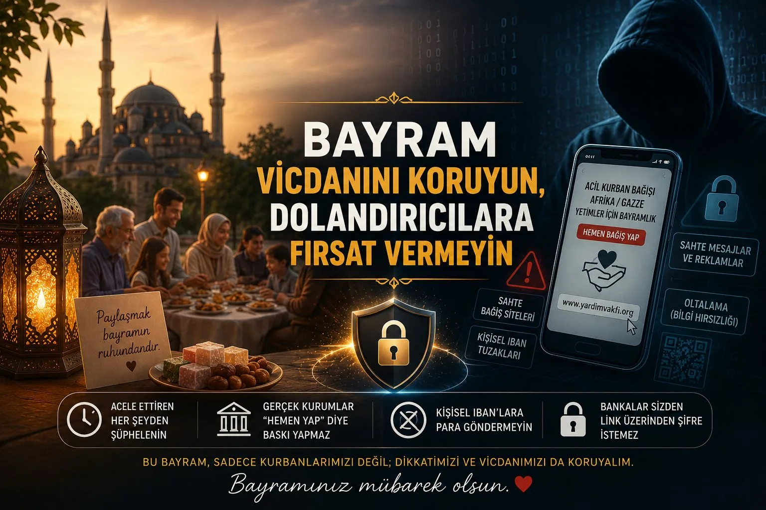 Bayram Vicdanını Koruyun, Dolandırıcılara Fırsat Vermeyin