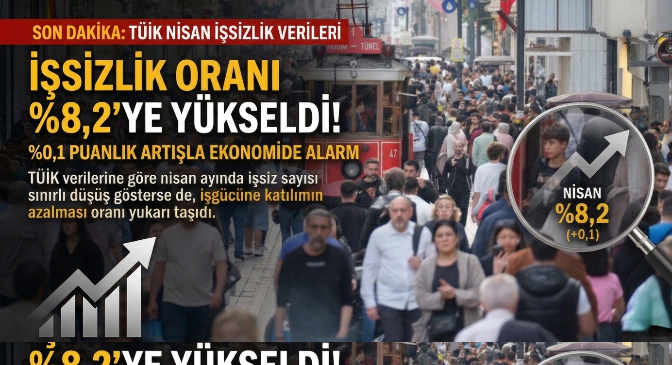 SON DAKİKA: Nisan Ayı İşsizlik Rakamları Açıklandı! İşsizlik Oranı %8,2’ye Yükseldi