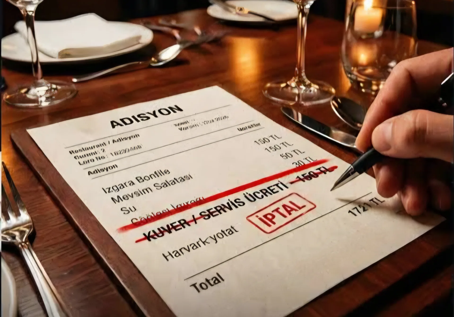 Ticaret Bakanlığı'ndan Restoranlara "Servis Ücreti" Operasyonu: 560 Bin Liranın Üzerinde Ceza