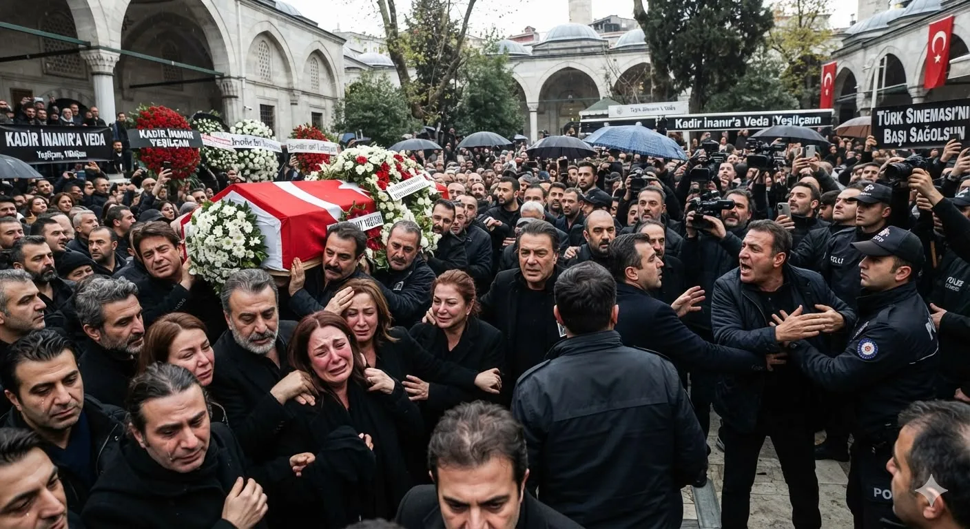 Kadir İnanır Son Yolculuğuna Uğurlandı: Veda Töreninde Gözyaşları Ve Kısa Süreli Gerginlik