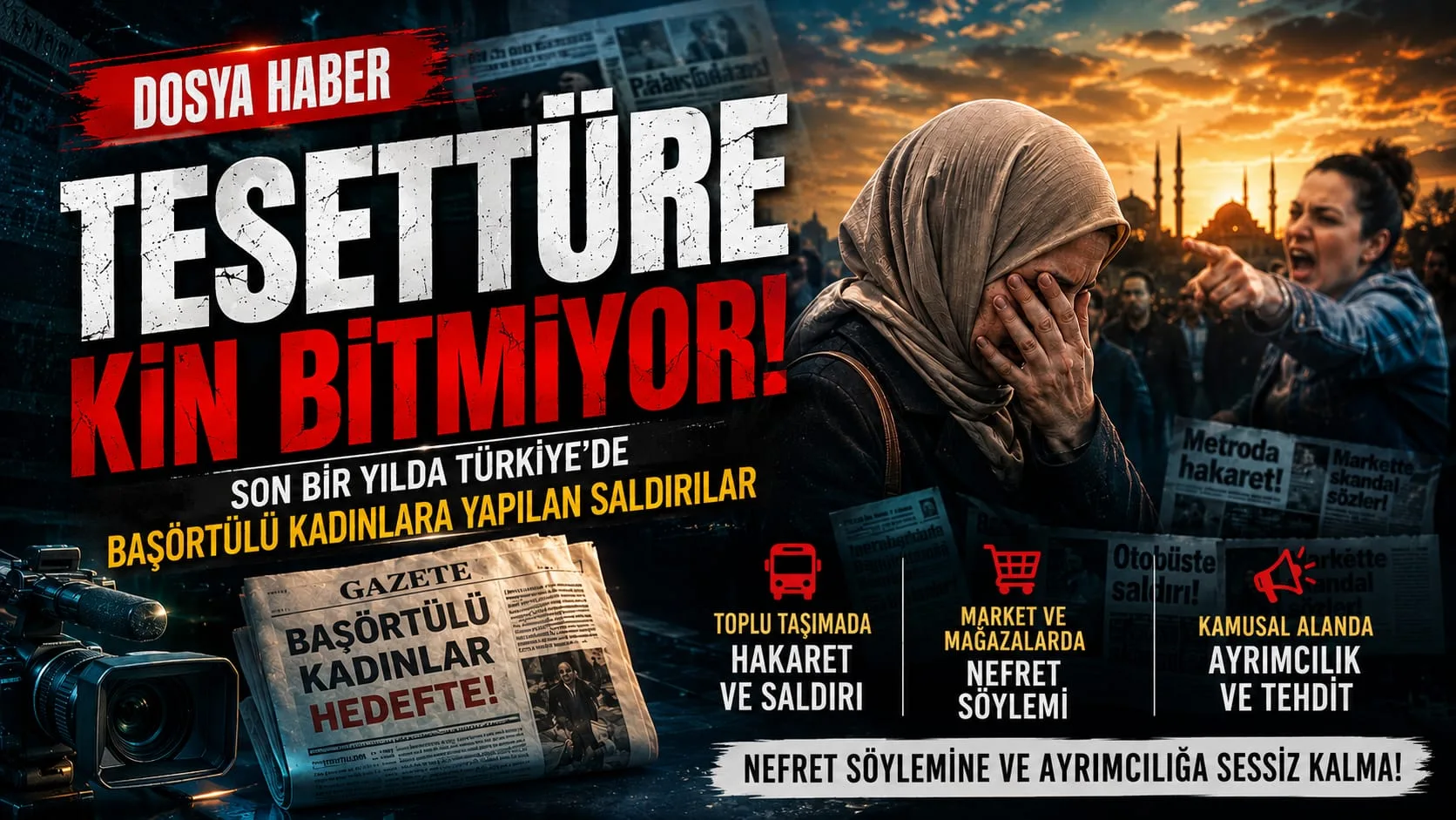 Tessettüre Kin Bitmiyor! Son Bir Yılda Başörtülü Kadınlar Defalarca Hedef Alındı