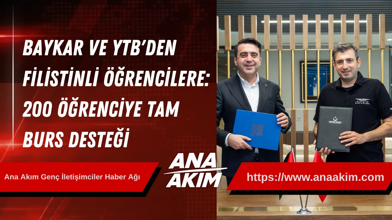 Baykar ve YTB'den Filistinli Öğrencilere Eğitimin Güvencesi: 200 Öğrenciye Tam Burs Desteği