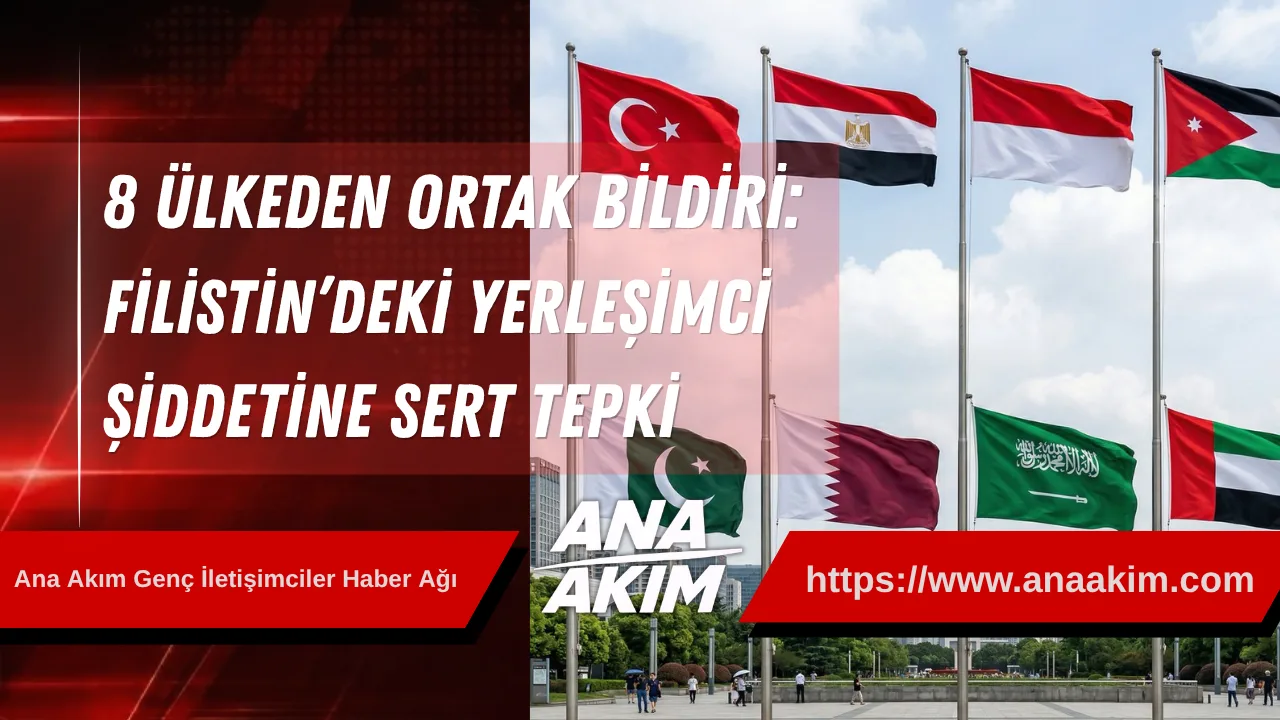 8 Ülkeden Ortak Bildiri: Filistin’deki Yerleşimci Şiddetine Sert Tepki