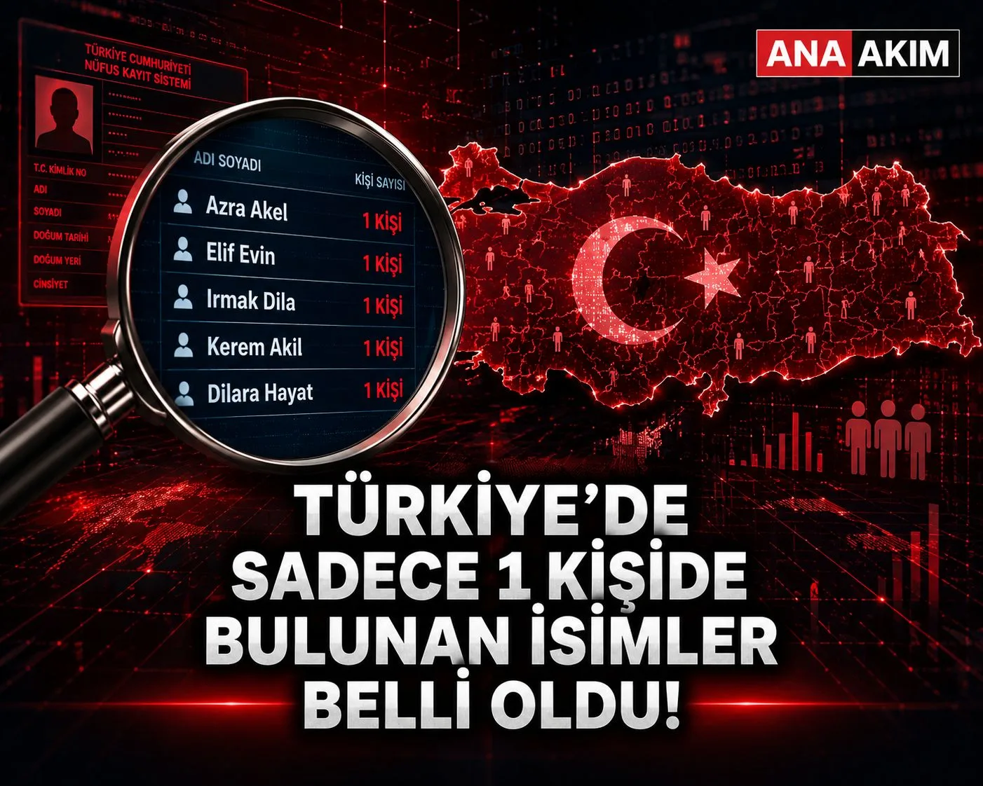 Türkiye’de Sadece 1 Kişide Bulunan İsimler Belli Oldu!