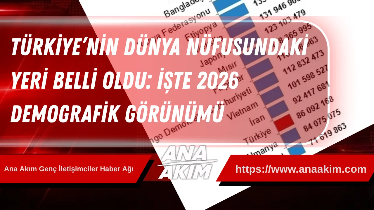Türkiye’nin Dünya Nüfusundaki Yeri Belli Oldu: İşte 2026 Demografik Görünümü