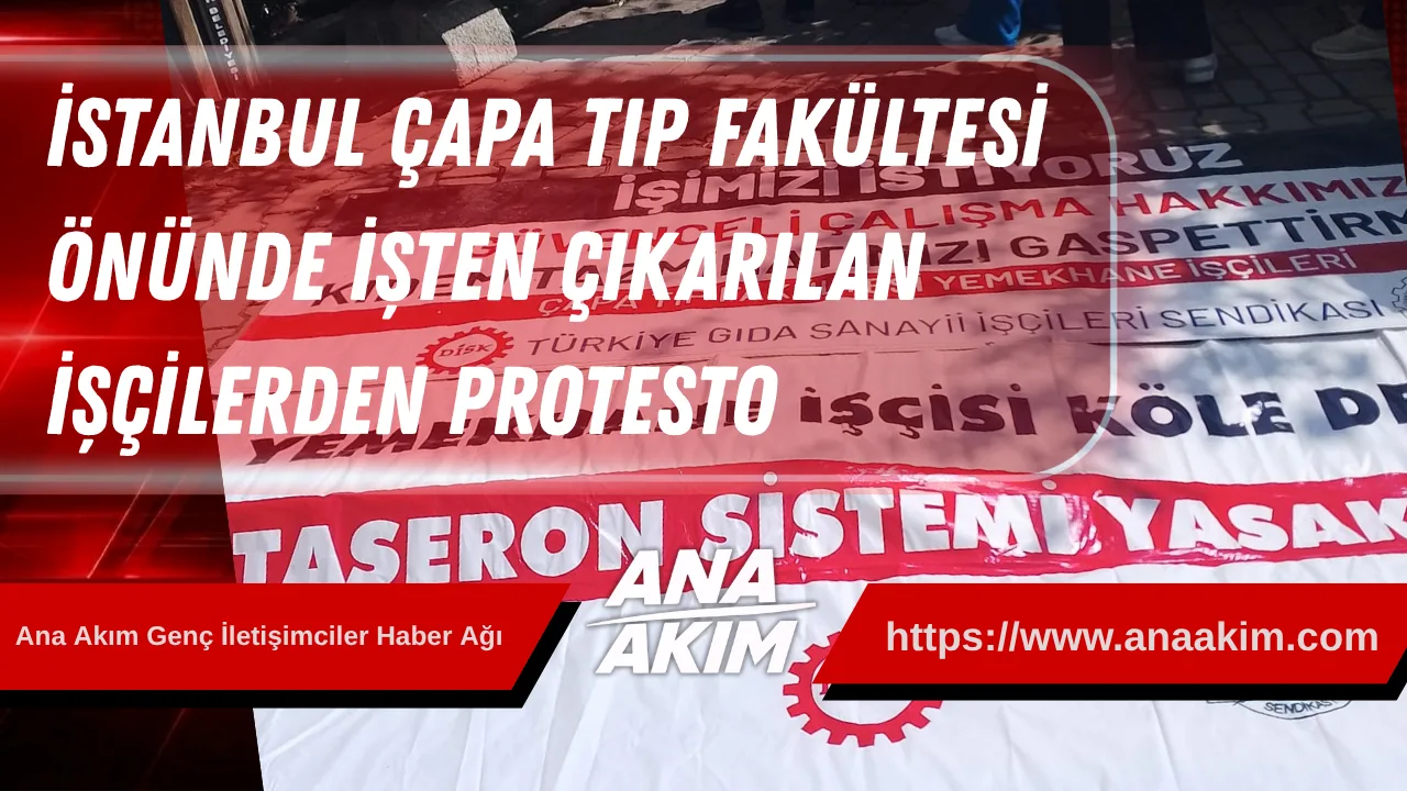 İstanbul Çapa Tıp Fakültesi Önünde İşten Çıkarılan İşçilerden Protesto