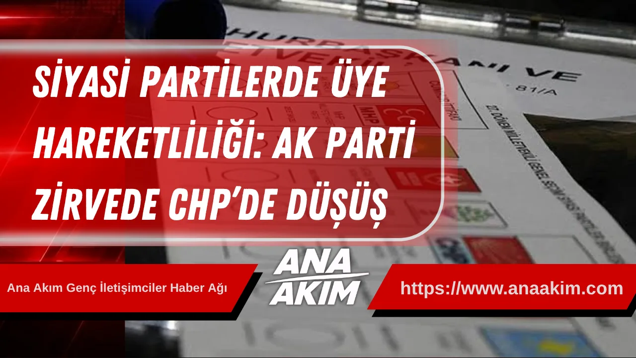 Siyasi Partilerde Üye Hareketliliği: AK Parti Zirvede, CHP’de Düşüş