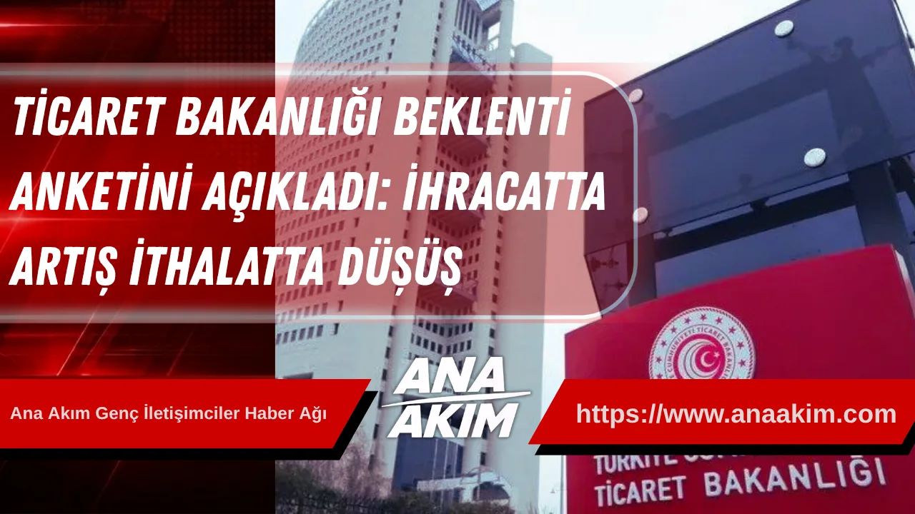 Ticaret Bakanlığı 3. Çeyrek Dış Ticaret Beklenti Anketini Açıkladı: İhracatta Artış İthalatta Düşüş
